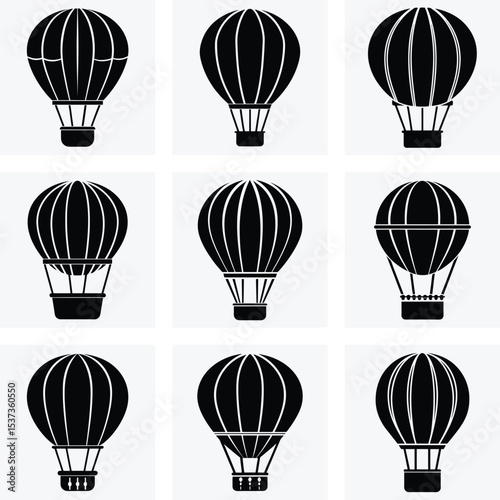 A vibrant vector illustration of a hot air balloon flying through a colorful sky captures the fun and freedom of adventure and travel
