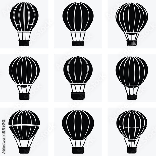 A vibrant vector illustration of a hot air balloon flying through a colorful sky captures the fun and freedom of adventure and travel