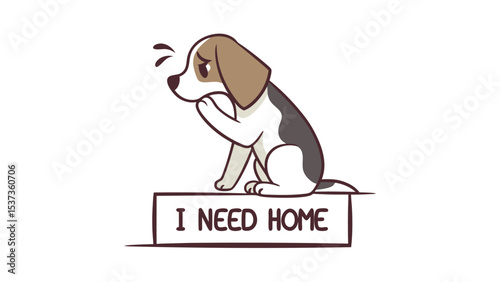 dog with sign