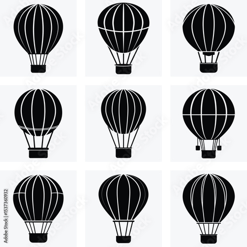 A vibrant vector illustration of a hot air balloon flying through a colorful sky captures the fun and freedom of adventure and travel