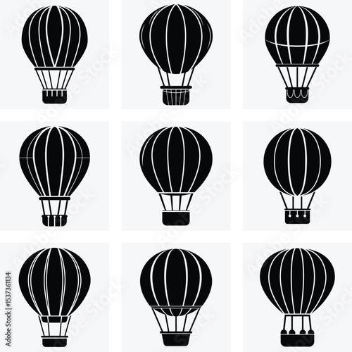 A vibrant vector illustration of a hot air balloon flying through a colorful sky captures the fun and freedom of adventure and travel