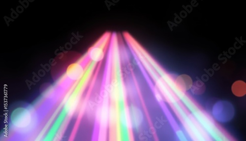 Enchanting symphony of light trails against the cosmic night canvas