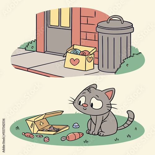 International Homeless Animals Day Vector Illustration for T-Shirt Poster and Graphic Design Projects