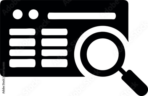 Webpage Analytics Search Icon Silhouette

