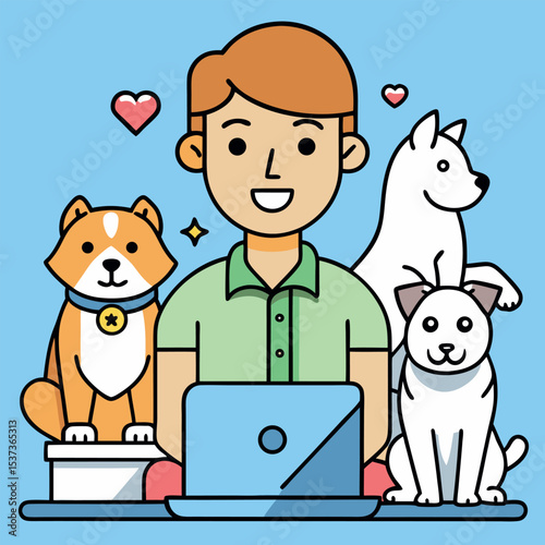 International Homeless Animals Day Vector Illustration Set for T-Shirts Posters and More Celebrating Rescue and Adoption