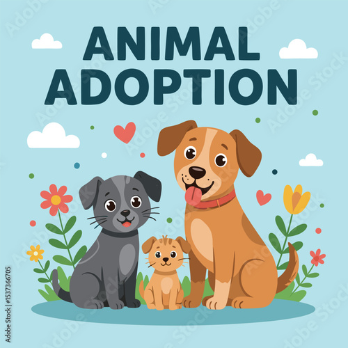Celebrating International Homeless Animals Day August 15th T-Shirt and Poster Design Featuring Cute Animal Illustrations