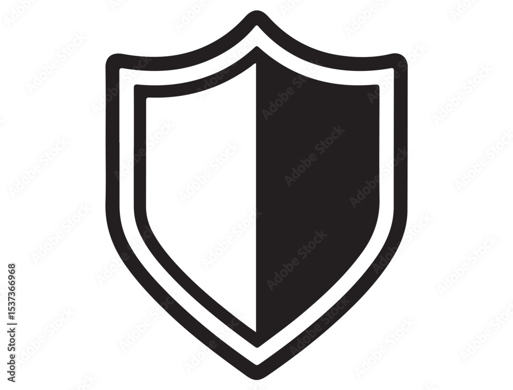 SHIELD ICON SILHOUETTE SHIELD ICON SILHOUETTE