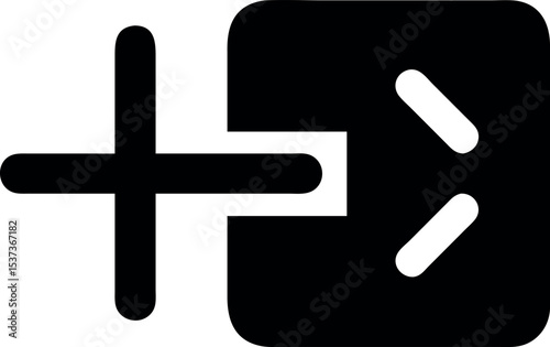 Add to Terminal Command Line Icon Silhouette


