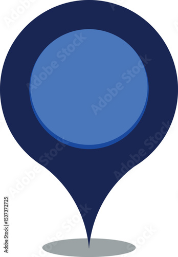 Simple Blue Location Pin Icon Free Download for Websites and Apps