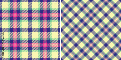 Colorful plaid pattern, classic tartan design. Traditional textile backdrop, versatile for fashion or design. Elegant, vibrant, and eyecatching.