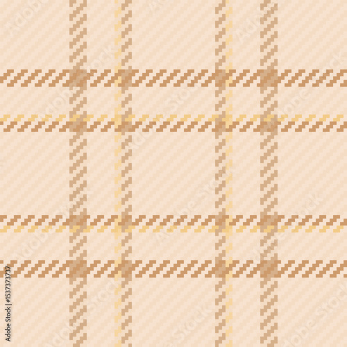 Elegant beige and brown plaid pattern.  Perfect for textile design, fashion, website backgrounds, or stationery.  Subtle texture adds sophistication.  A versatile image evoking warmth and comfort.