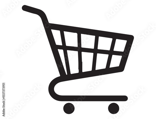 SHOPPING CART ICON SILHOUETTE