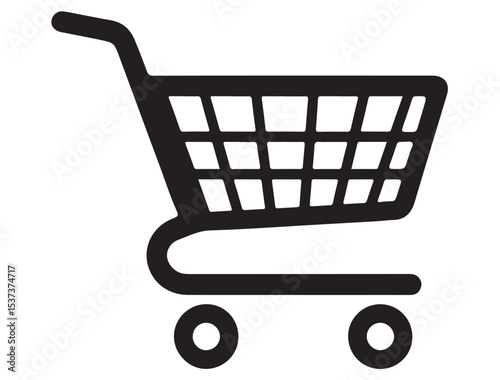 SHOPPING CART ICON SILHOUETTE