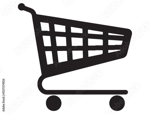 SHOPPING CART ICON SILHOUETTE