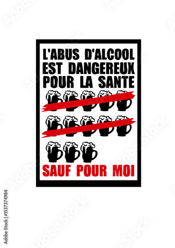abus alcool dangereux humour biere chope sante
