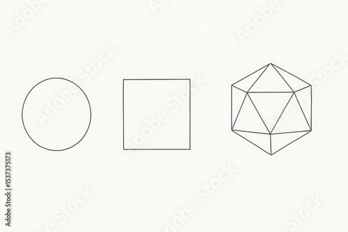 Different figures on a light background. Space for text.