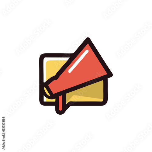 Illustration  of loudspeaker system symbolizing emergency alert