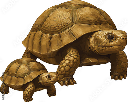 turtle on white background