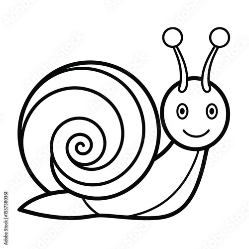 snail on a white background