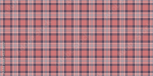 Bold texture tartan plaid, pure pattern seamless fabric. Graphical background check vector textile in red and blue colors.