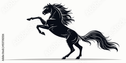 horse silhouette vector