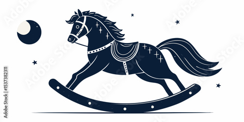 horse drawn vector illustration