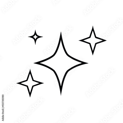 Sparkling glitter effect stars a high resolution vector design for festive backgrounds and decorations