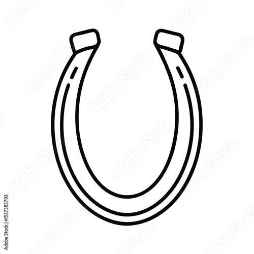 Detailed vector illustration of a horseshoe classic western design element