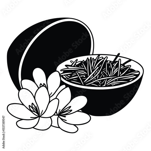 decorative potted plant icon collection
