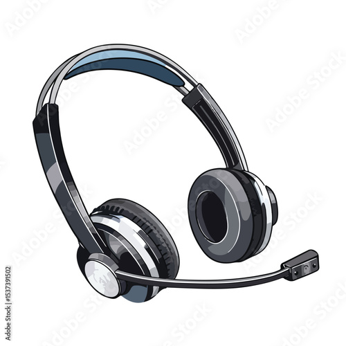 Professional headset equipment for support and service in call center operations