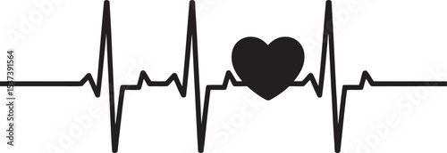 heart and heartbeat symbol