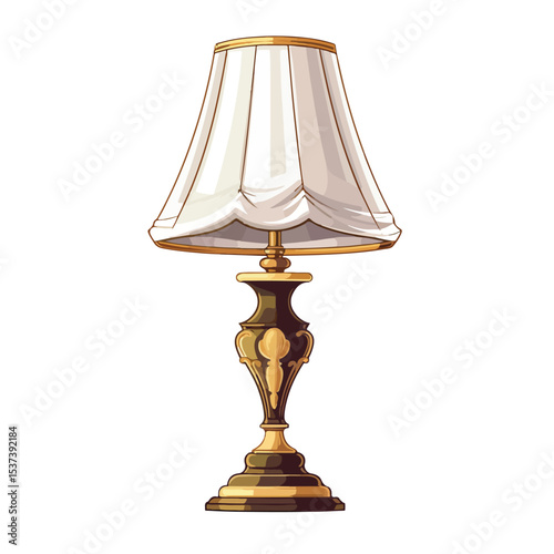 Modern Lamp Furniture Vector Illustration for Home Decoration Projects