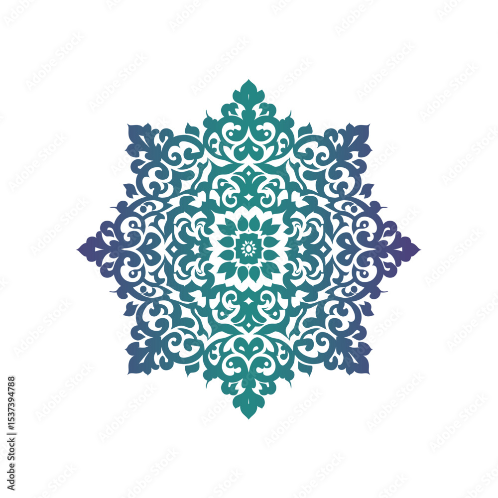 Islamic Ornament Vector Design – Elegant Geometric Arabesque Pattern