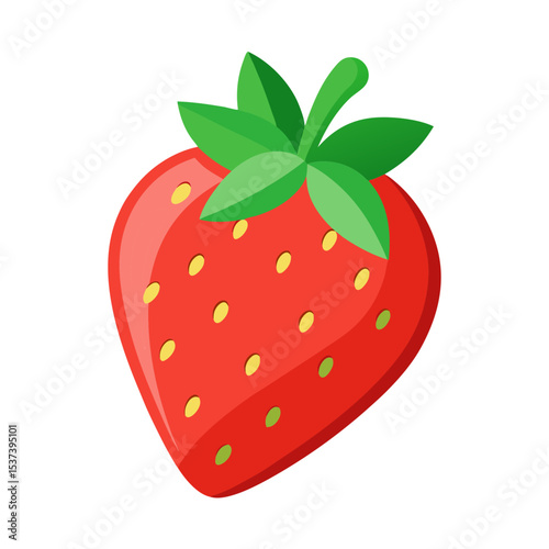 Strawberry illustration vector style with white background