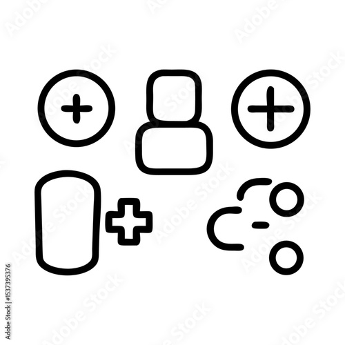 Medical Stroke icons set vector collections design
