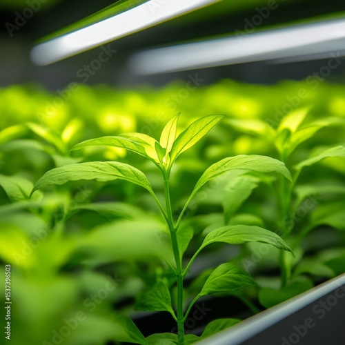 Seedlings Under Grow Lights - Indoor Agriculture, Plant Growth