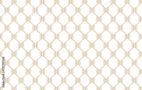 A repeating pattern of interconnected hexagons with a textured border on a dark background