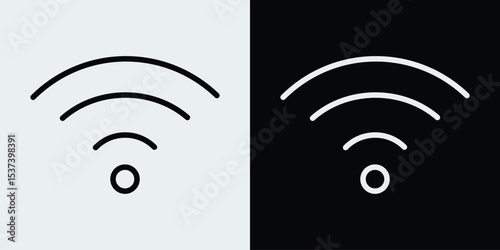 Wireless icon. Radio wave symbol