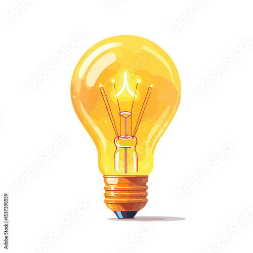 Innovative Light Bulb Symbol: Vector Illustration of Big Idea Concept Design