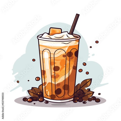 Professional Flat Illustration of Coffee Drink Concept Design for Marketing Campaigns