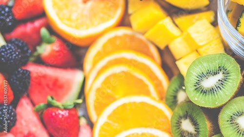 Colorful fruit platter
