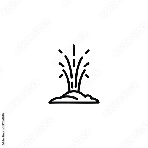 Geyser Eruption Water Plume Icon