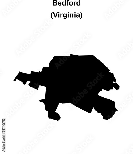 Bedford (Virginia) blank outline map