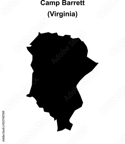 Camp Barrett (Virginia) blank outline map