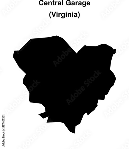 Central Garage (Virginia) blank outline map