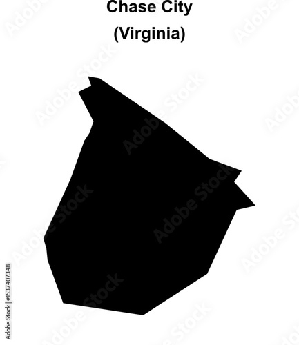 Chase City (Virginia) blank outline map