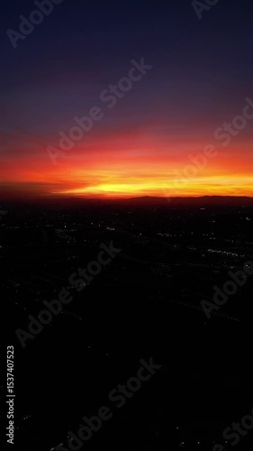 Warm Twilight Over São Paulo's Rooftops – Zona Leste Sunset by Drone