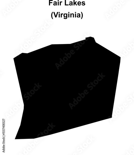 Fair Lakes (Virginia) blank outline map
