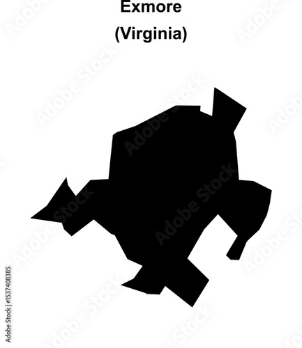 Exmore (Virginia) blank outline map