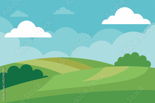 Serene Rolling Hills Landscape A Picturesque Countryside Scene